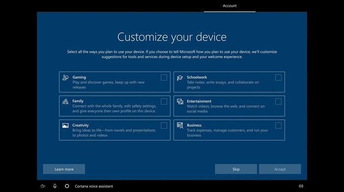 微软Windows10的OOBE开箱体验屏幕将迎来改进