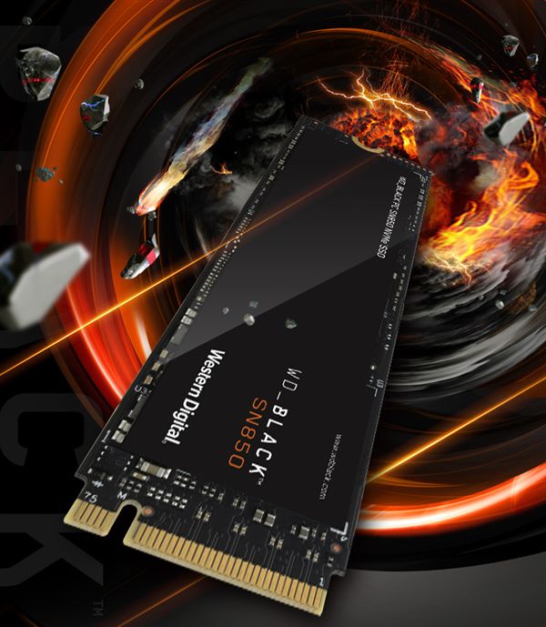 西数首款PCIe4.0SSDSN850上市：读取破7GB/s、1TB1499元