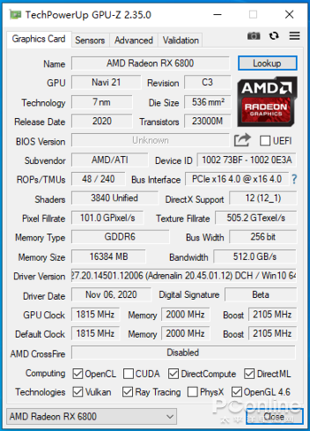 AMD RX 6800(XT)测评：比上代强80% 性能可比肩RTX 3080
