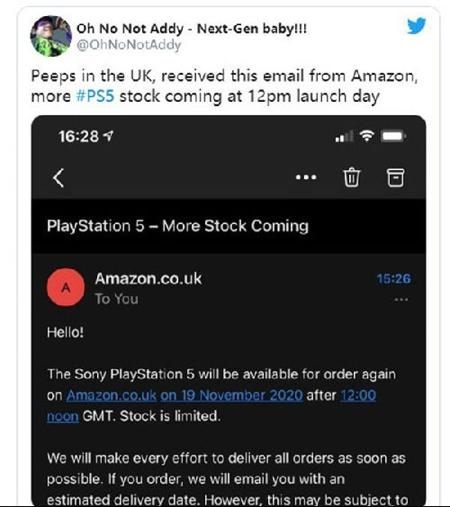 索尼PS5将于11月19日上线亚马逊：国行版还没消息