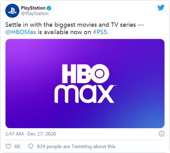 PS5迎来HBOMax视频服务畅享华纳兄弟影视资源