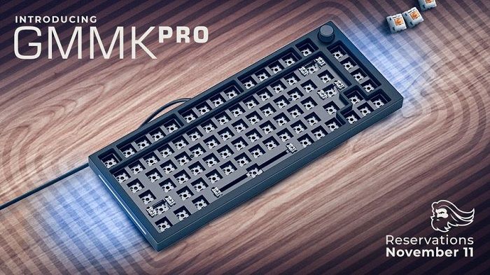 Glorious推出75%尺寸的GMMKPro“准系统”键盘