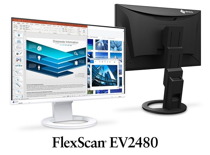 EIZO发布FlexScanEV2480显示器支架与连接功能丰富