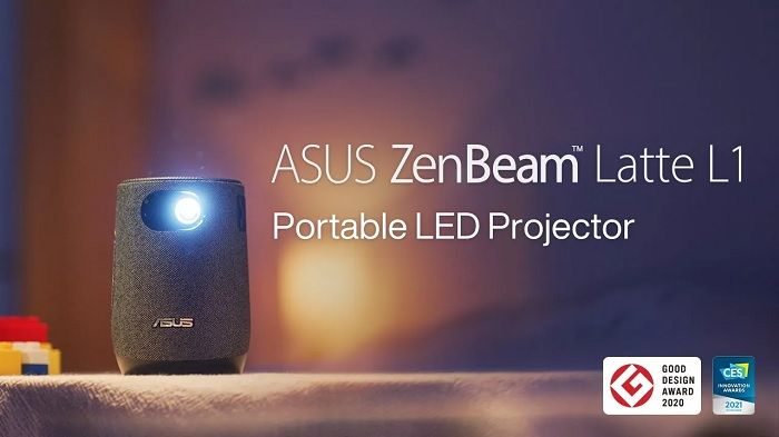 华硕推出ZenBeamLatteL1便携式LED投影仪