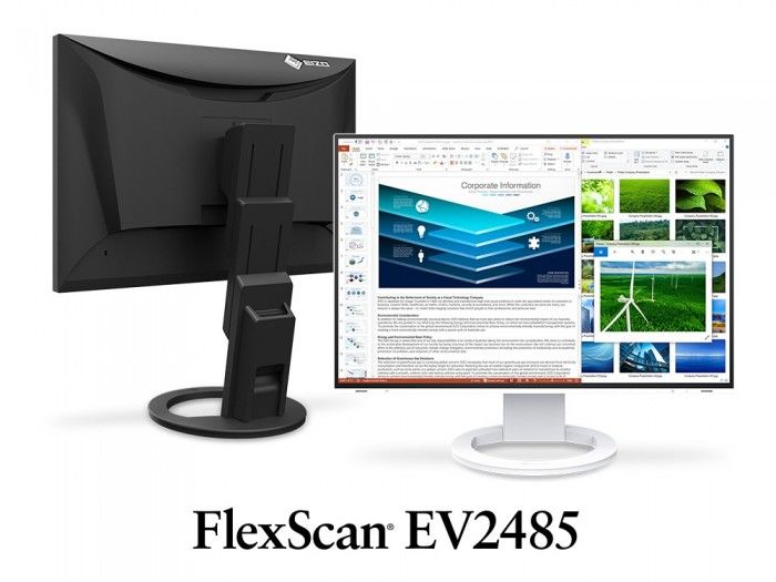 EIZO发布FlexScanEV2485显示器：IPS支持USB-C