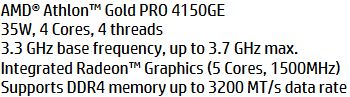 低功耗速龙金牌PRO4150GE曝光：Zen2架构、集成Vega5GPU
