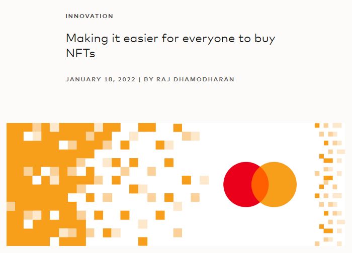 携手MasterCard：CoinbaseNFT市场将支持一键式购买体验