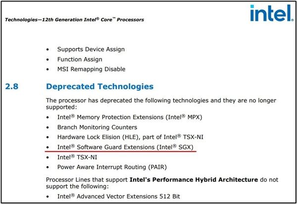 Intel11/12代酷睿不再支持4K：SGX漏洞成筛子了
