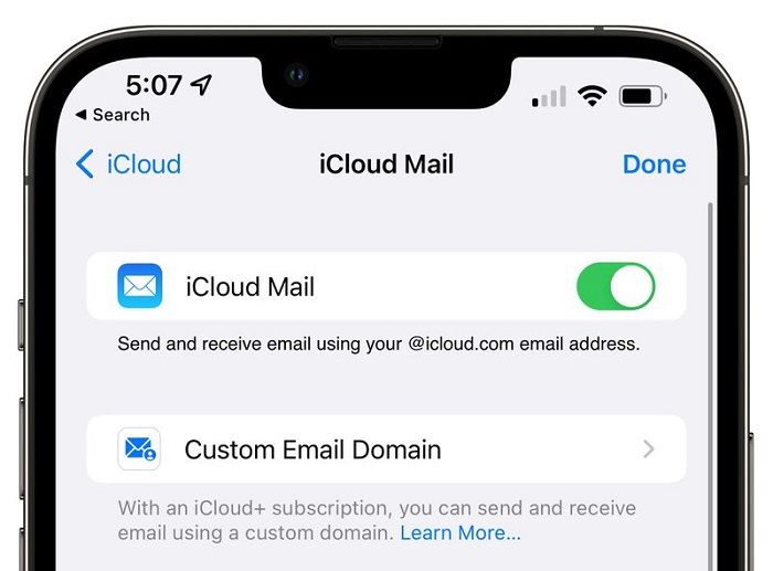 iOS15.4Beta更新：可在iPhone上直接设置iCloud自定义邮件域名