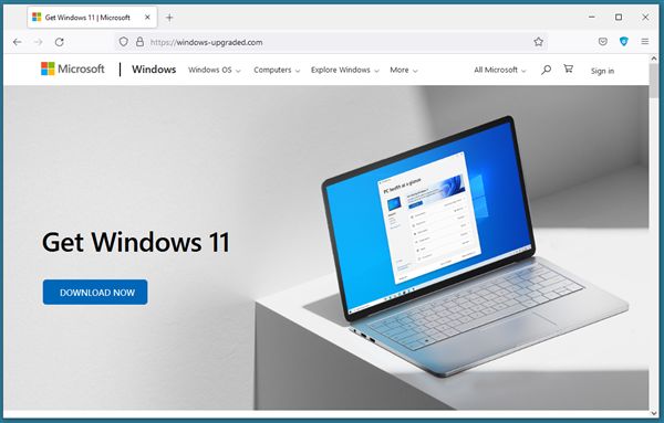 当心Windows11升级假冒网站！中招后可窃取用户敏感信息