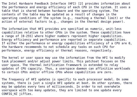 英特尔HFI将在Linux5.18中首发以提高大小核CPU性能/效率