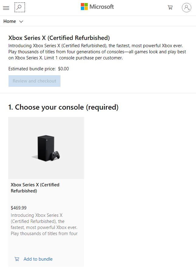 微软在美开售XboxSeriesX官翻机捆绑最低入手价552.47美元