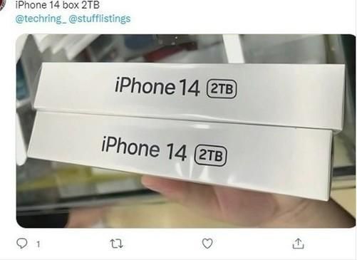 iPhone14包装盒谍照曝光：2TB版本稳了！