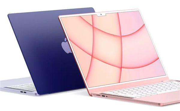 苹果全新MacBookAir高清渲染图来了：刘海屏设计、7种配色可选