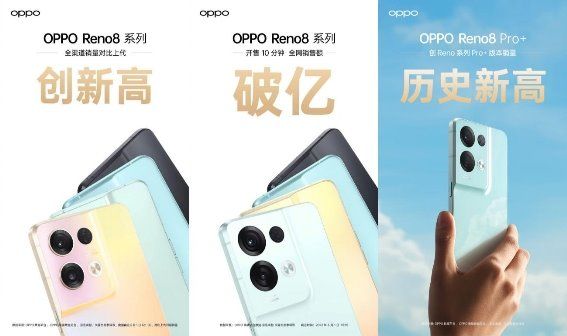 OPPOReno8系列首销火爆，推动OPPO国内手机市场出货量市占率拿下第一