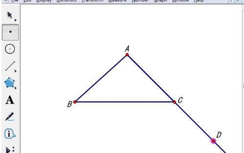 正在阅读:几何画板绘制三角形的外角平分线的操作步骤