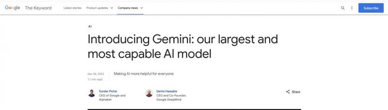 谷歌发布远超GPT-4大模型Gemini，AMD也发芯片要“暴打”英伟达