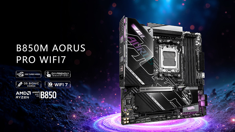 װѡóB850M AORUS PRO WIFI7羺ɼԦAMD 9000ϵ