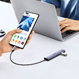 绿联Type-C扩展坞 苹果电脑转换器雷电4拓展坞USB-C3.0转接头 通用MacBookair华为笔记本iPadPro平板手机